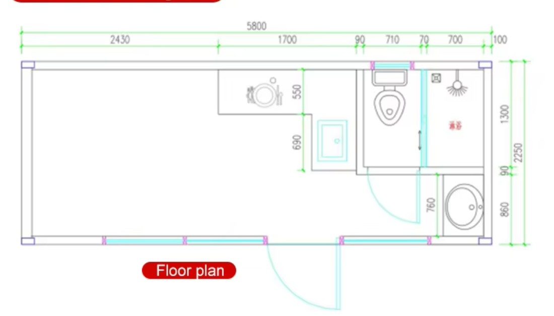 The Wicklow Studio floor plan